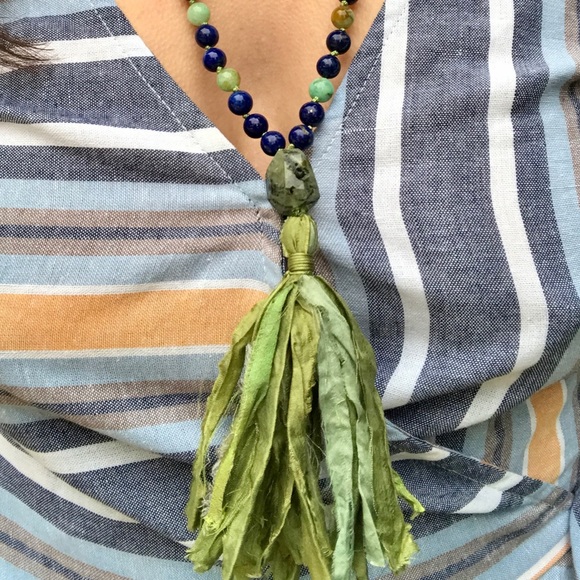 Handmade 108 Bead Wisdom Mala Necklace - Picture 4 of 10
